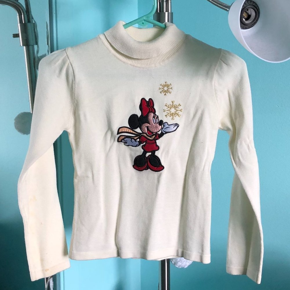 Cream/off white long-sleeve kid's turtleneck